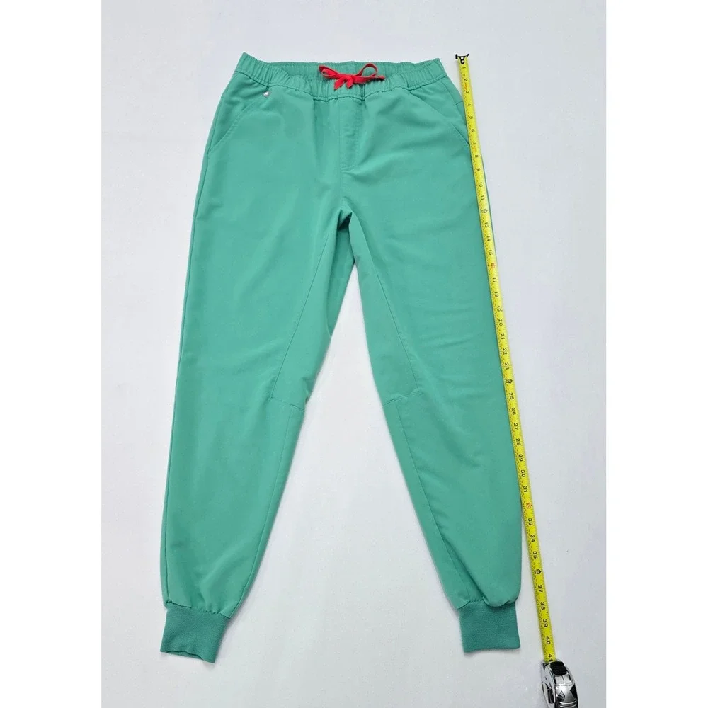 FIGS Tansen Jogger Scrub Pants Mens Medium Surgical Green Red Tie MXXSW2004
